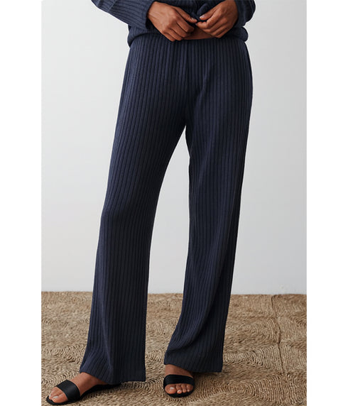 The Sweater Rib Simple Pant - Navy